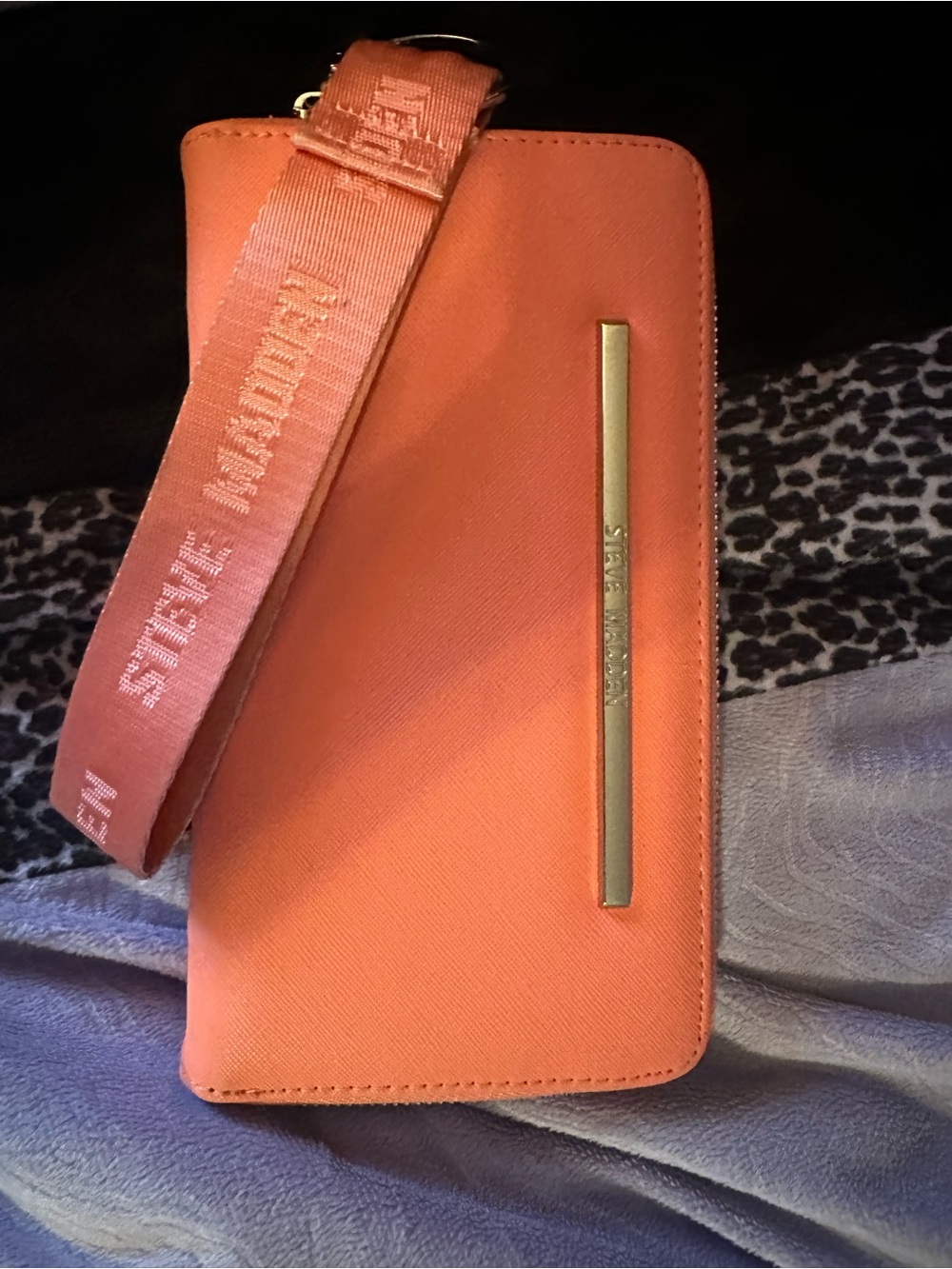 Steve Madden Coral Color Wristlet